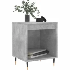 vidaXL Nachtkastje 40x35x50 cm bewerkt hout betongrijs