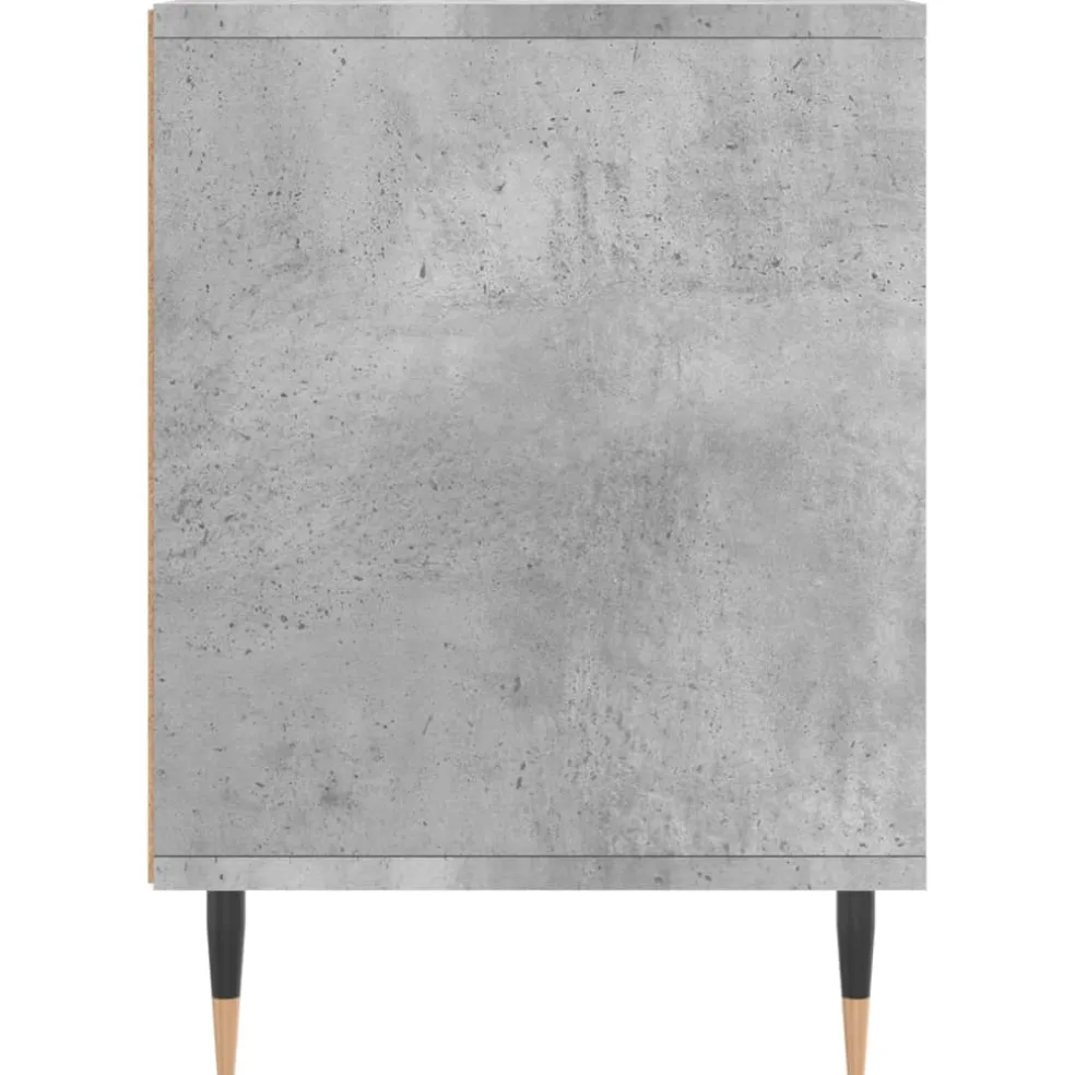 vidaXL Nachtkastje 40x35x50 cm bewerkt hout betongrijs