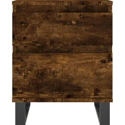 vidaXL Nachtkastje 40x35x50 cm bewerkt hout gerookt eikenkleurig