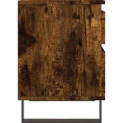 vidaXL Nachtkastje 40x35x50 cm bewerkt hout gerookt eikenkleurig
