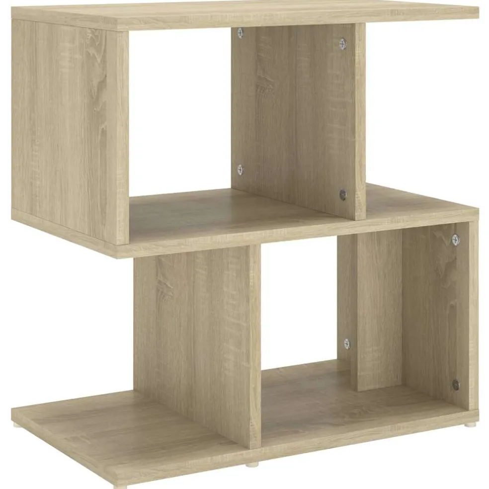 vidaXL Nachtkastje 50x30x51,5 cm bewerkt hout sonoma eikenkleurig