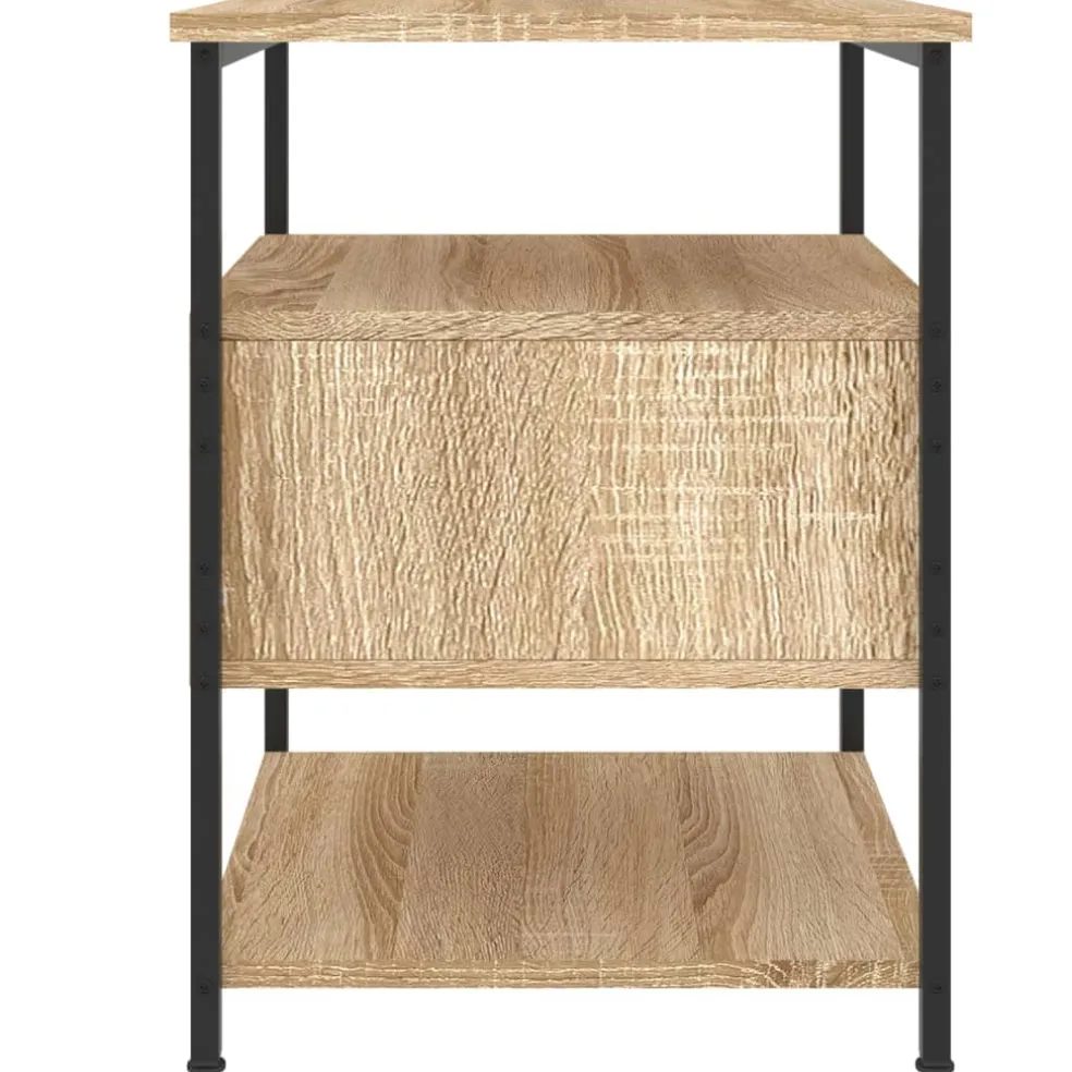 vidaXL Nachtkastje 40x42x56 cm bewerkt hout sonoma eikenkleurig