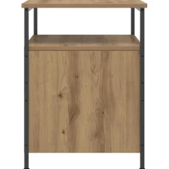 vidaXL Nachtkastje 44x45x60 cm bewerkt hout artisanaal eikenkleurig