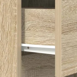 vidaXL Nachtkastje 39x35x125 cm bewerkt hout sonoma eikenkleurig