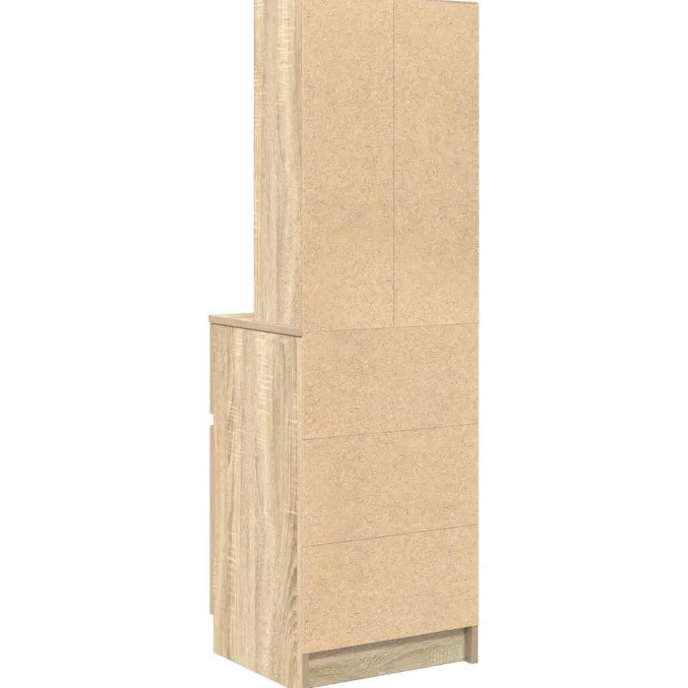 vidaXL Nachtkastje 39x35x125 cm bewerkt hout sonoma eikenkleurig