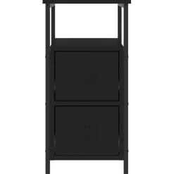 vidaXL Nachtkastje 30x60x60 cm bewerkt hout zwart