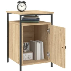vidaXL Nachtkastje 40x42x60 cm bewerkt hout sonoma eikenkleurig