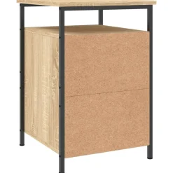 vidaXL Nachtkastje 40x42x60 cm bewerkt hout sonoma eikenkleurig