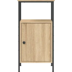 vidaXL Nachtkastje 41x31x80 cm bewerkt hout sonoma eikenkleurig