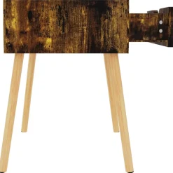 vidaXL Nachtkastje 40x40x56 cm bewerkt hout gerookt eikenkleurig