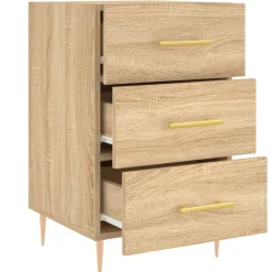vidaXL Nachtkastje 40x40x66 cm bewerkt hout sonoma eikenkleurig
