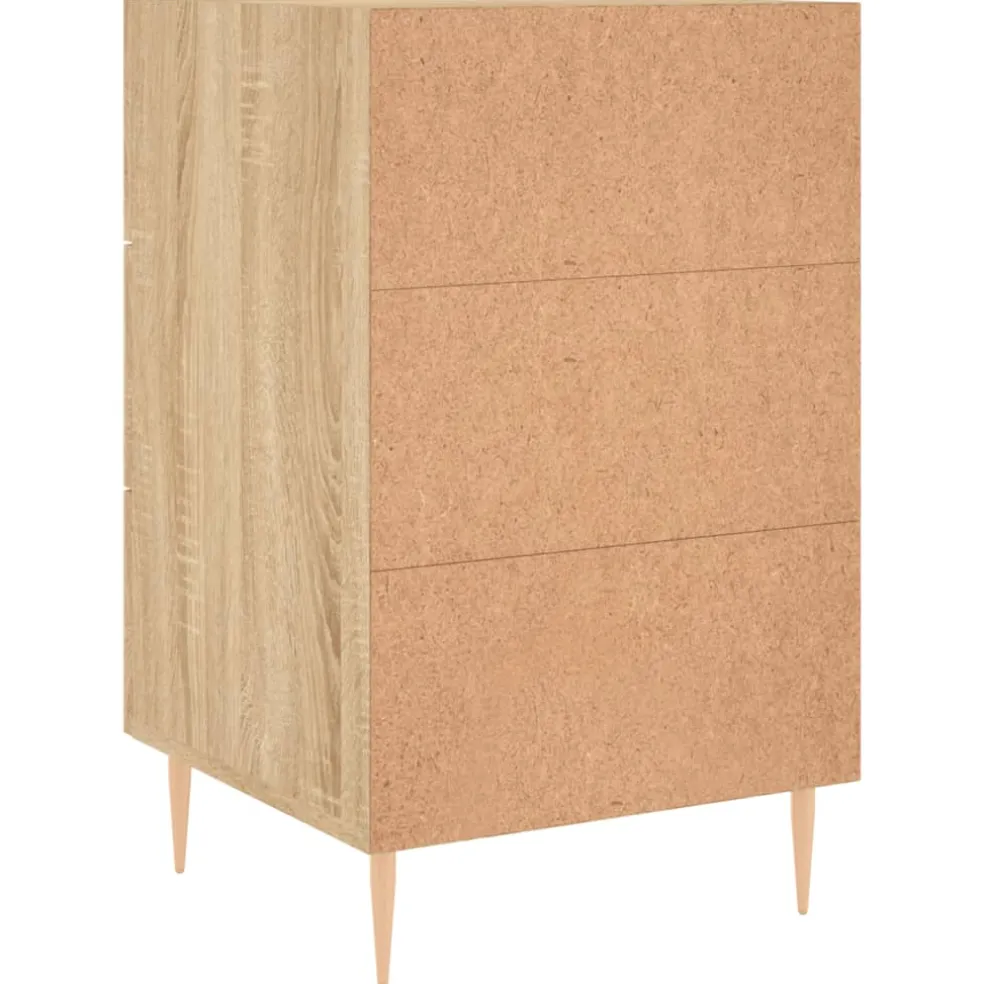 vidaXL Nachtkastje 40x40x66 cm bewerkt hout sonoma eikenkleurig