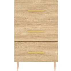 vidaXL Nachtkastje 40x40x66 cm bewerkt hout sonoma eikenkleurig