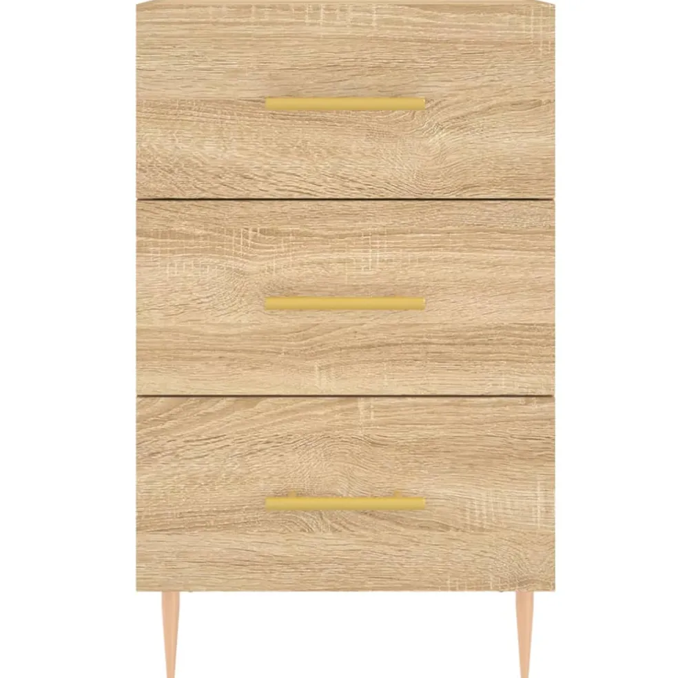 vidaXL Nachtkastje 40x40x66 cm bewerkt hout sonoma eikenkleurig