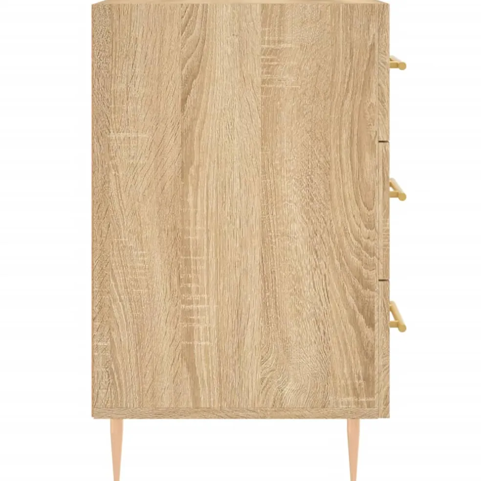 vidaXL Nachtkastje 40x40x66 cm bewerkt hout sonoma eikenkleurig