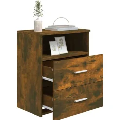 vidaXL Nachtkastje 50x32x60 cm gerookt eikenkleurig