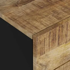 vidaXL Nachtkastje 50x33x62 cm massief mangohout en bewerkt hout