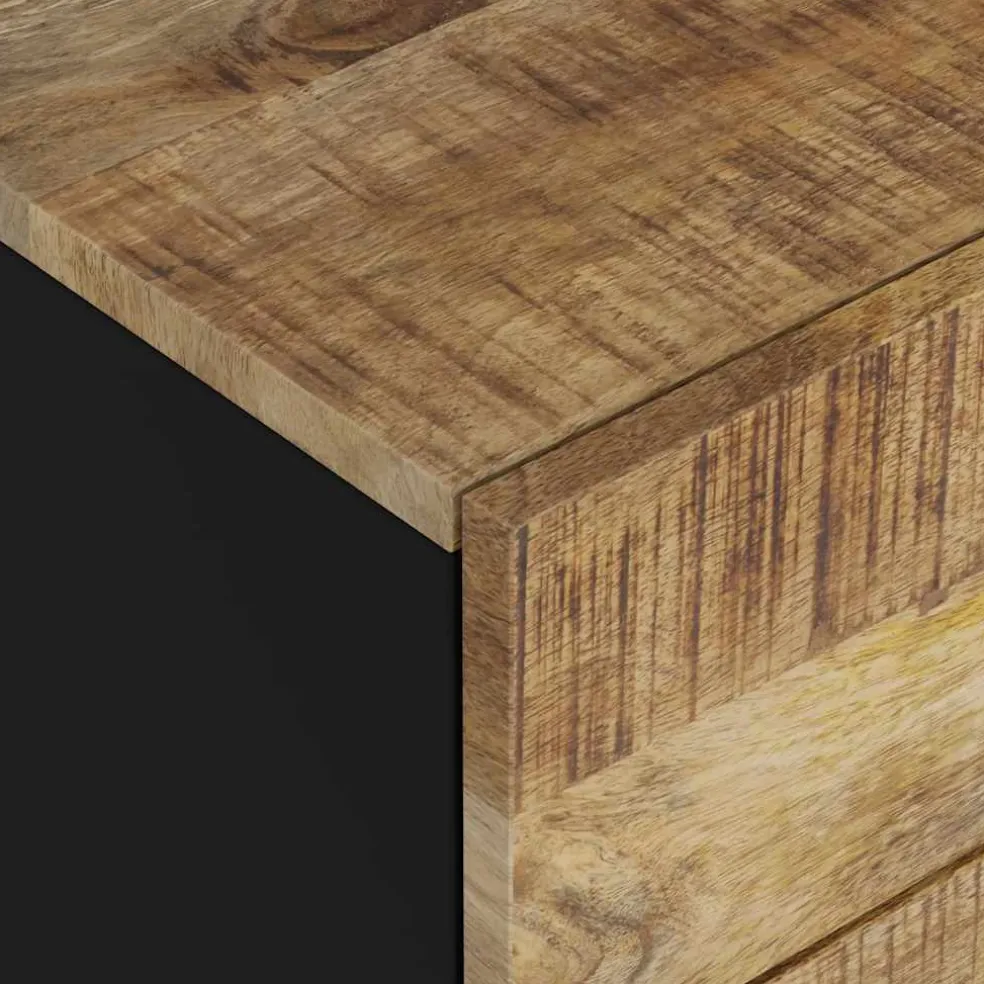 vidaXL Nachtkastje 50x33x62 cm massief mangohout en bewerkt hout