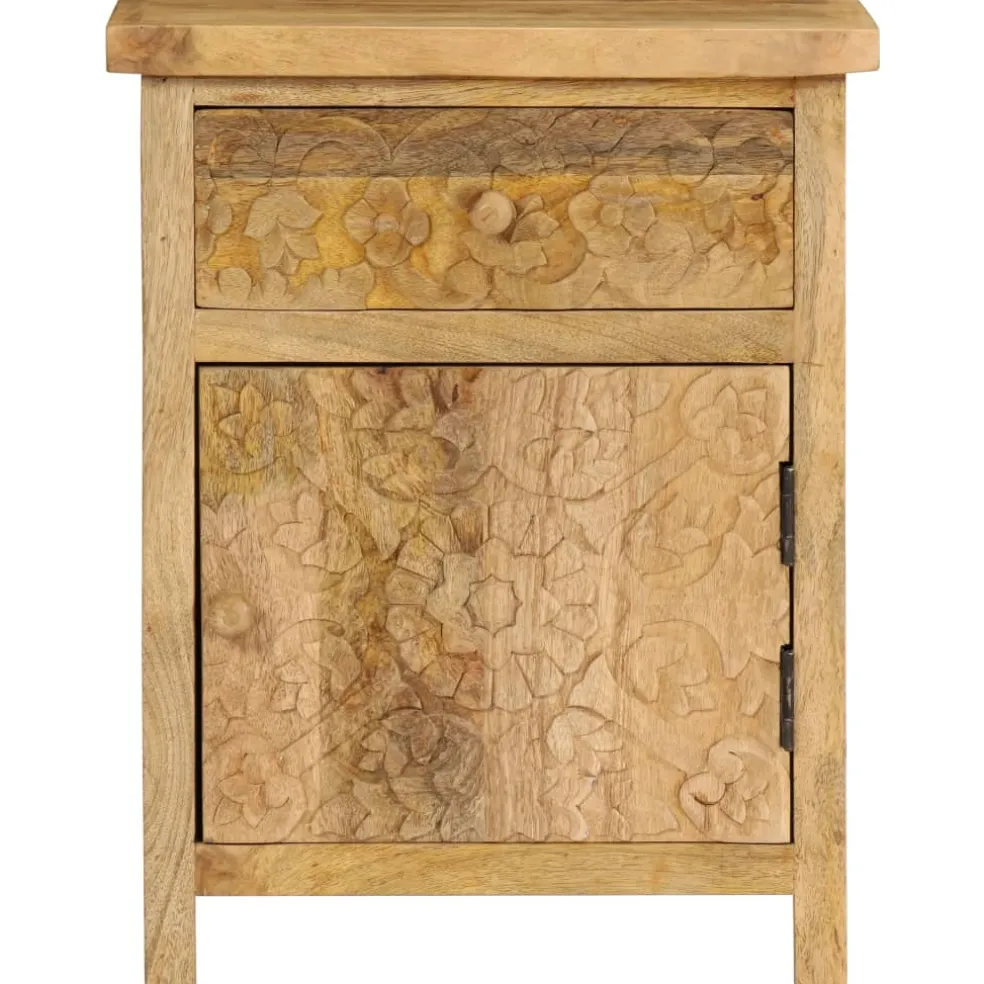 vidaXL Nachtkastje 40x30x50 cm massief mangohout