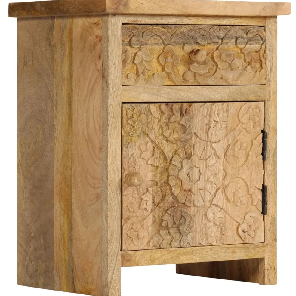 vidaXL Nachtkastje 40x30x50 cm massief mangohout