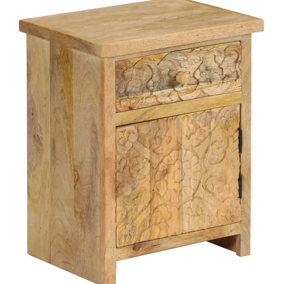 vidaXL Nachtkastje 40x30x50 cm massief mangohout