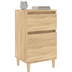 vidaXL Nachtkastje 40x35x70 cm sonoma eikenkleurig