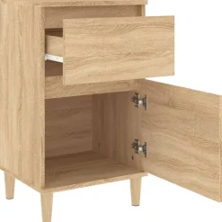 vidaXL Nachtkastje 40x35x70 cm sonoma eikenkleurig