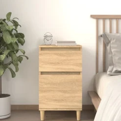vidaXL Nachtkastje 40x35x70 cm sonoma eikenkleurig