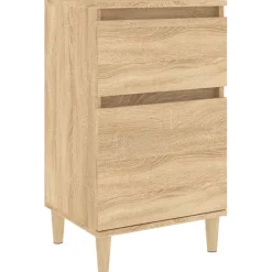 vidaXL Nachtkastje 40x35x70 cm sonoma eikenkleurig