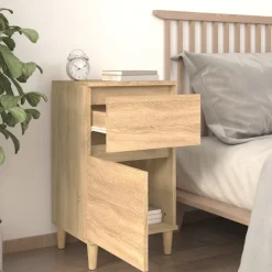 vidaXL Nachtkastje 40x35x70 cm sonoma eikenkleurig
