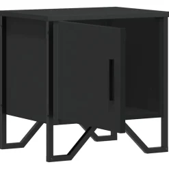 vidaXL Nachtkastje 40x30x40 cm spaanplaat zwart