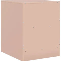 vidaXL Nachtkastje 34,5x39x44 cm staal roze