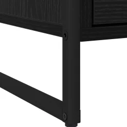 vidaXL Nachtkastje Zwart Eiken 50 x 39,5 x 50 cm Bewerkt hout