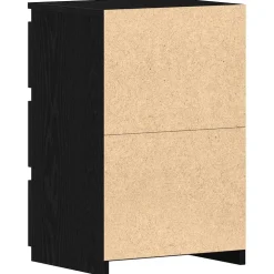 vidaXL Nachtkastje Zwart Eiken 40 x 35 x 62,5 cm Bewerkt hout