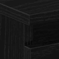 vidaXL Nachtkastje Zwart Eiken 40 x 35 x 62,5 cm Bewerkt hout