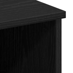 vidaXL Nachtkastje Zwart Eiken 50 x 32 x 60cm Bewerkt hout