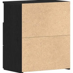 vidaXL Nachtkastje Zwart Eiken 50 x 32 x 60cm Bewerkt hout