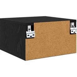 vidaXL Nachtkastje Zwart eiken 35 x 35 x 20 cm Bewerkt hout