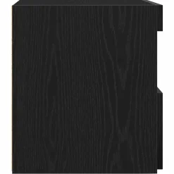 vidaXL Nachtkastje Zwart Eiken 50 x 40 x 45 cm Bewerkt hout