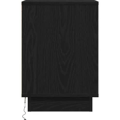 vidaXL Nachtkastje Zwart Eiken 50 x 34,5 x 50 cm. Bewerkt hout