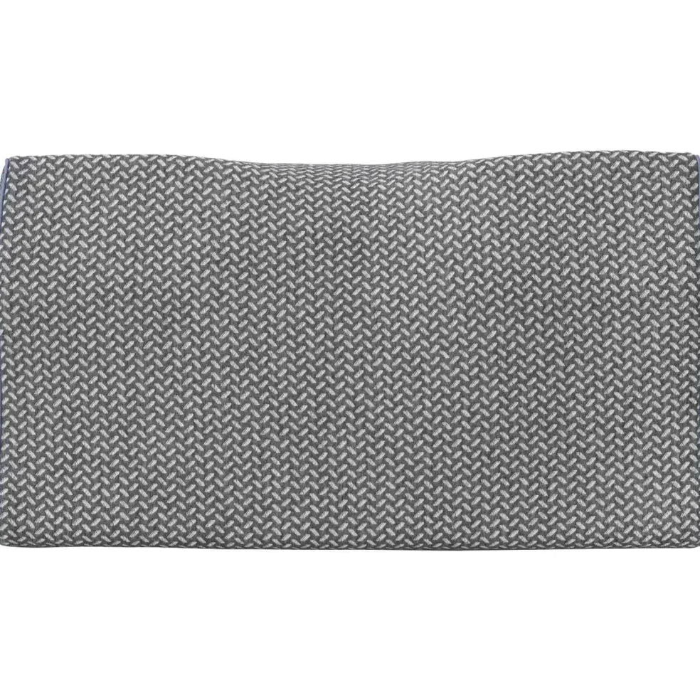 vidaXL Nek kussen Grijs Traagschuim 59 x 34 x 12 cm