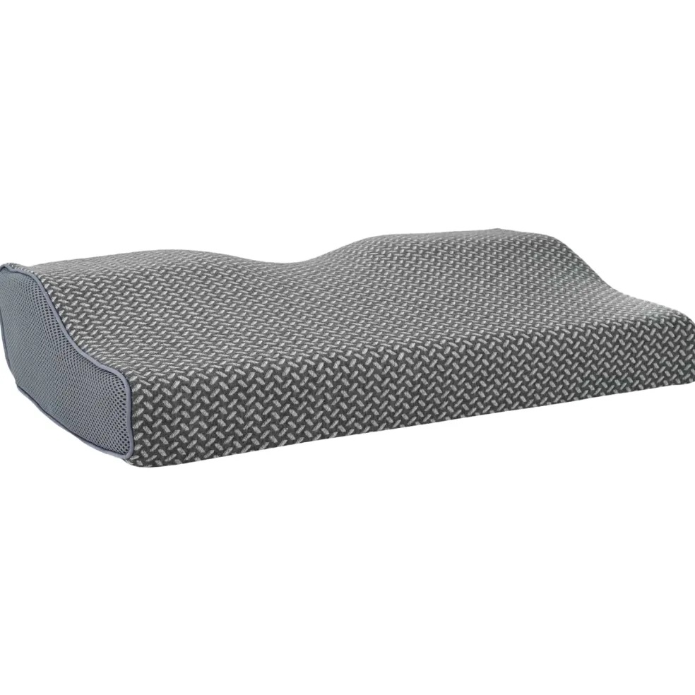 vidaXL Nek kussen Grijs Traagschuim 59 x 34 x 12 cm