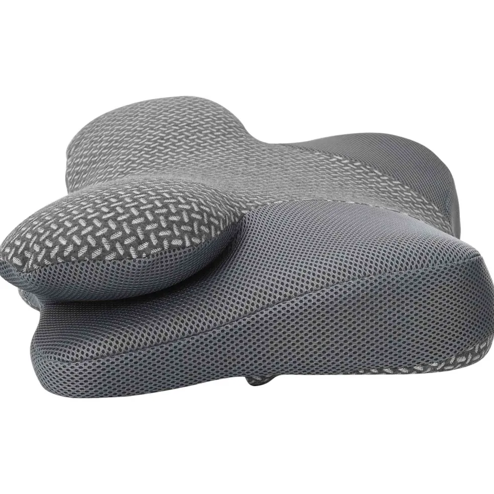 vidaXL Nek kussen Grijs Traagschuim 58 x 36 x 13 cm