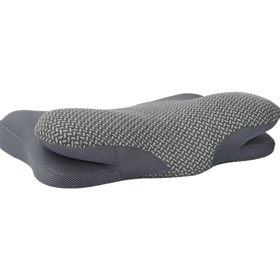 vidaXL Nek kussen Grijs Traagschuim 58 x 36 x 13 cm