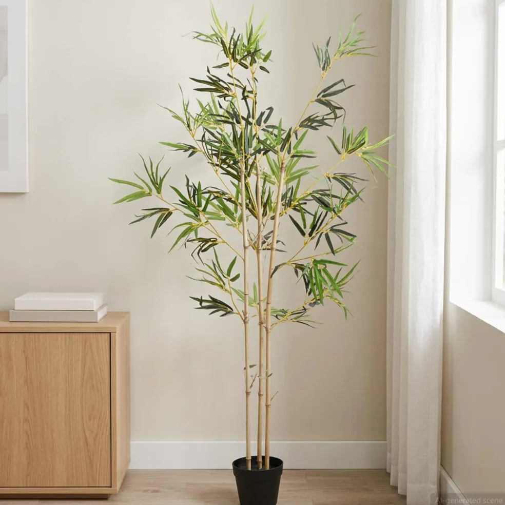 vidaXL Nepp Bambo Boom Groen 55 x 16 x 150 cm Stof en Bamboe
