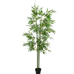 vidaXL Nepp Bambo Boom 4 st Groen 60 x 18 x 190 cm Stof en Bamboe