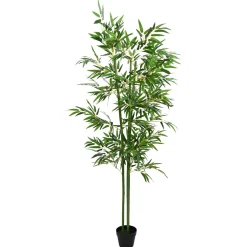 vidaXL Nepp Bambo Boom 4 st Groen 60 x 18 x 190 cm Stof en Bamboe