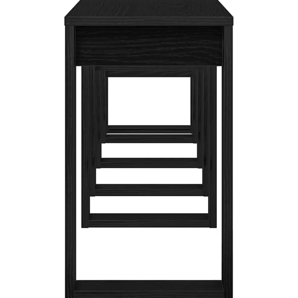 vidaXL Nesttafels 3 st Zwart Eiken 61 x 28 x 47 cm Bewerkt hout