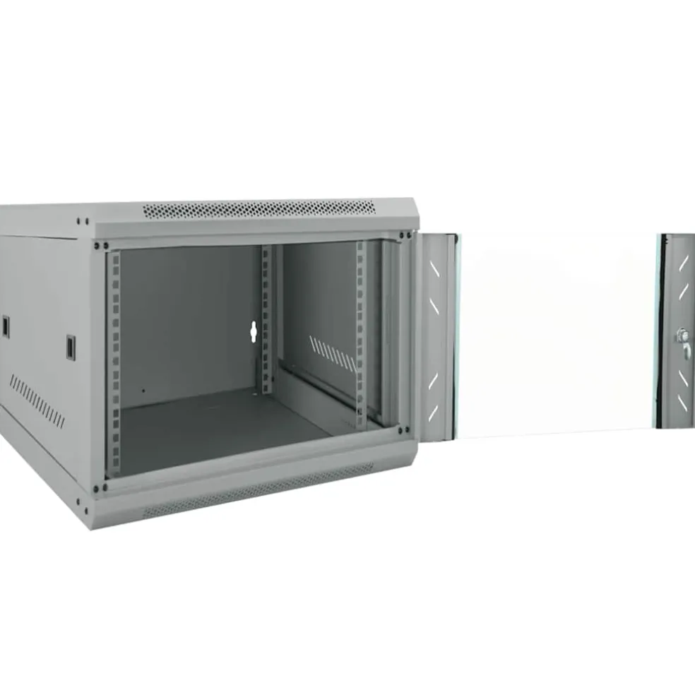vidaXL Netwerk kabinet met opslag Grijs 53 x 60 x 45 cm Staal