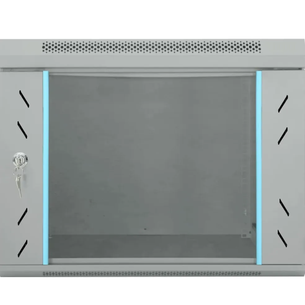 vidaXL Netwerk kabinet met opslag Grijs 53 x 60 x 45 cm Staal